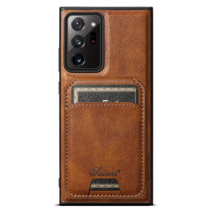 Suteni H15  Oil Eax Leather Detachable Wallet Back Phone Case