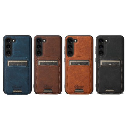 Suteni H16 Litchi Texture Leather Detachable Wallet Back Phone Case