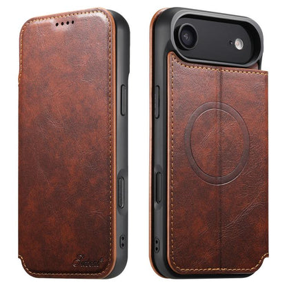 Suteni J05 Leather Magnetic MagSafe Phone Case