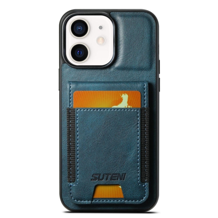 Suteni H03 Oil Wax Leather Wallet Stand Back Phone Case
