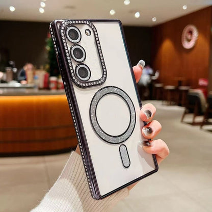 Diamond Gradient Plated MagSafe TPU Phone Case