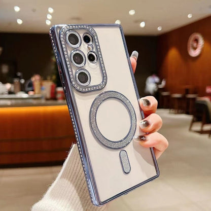 Diamond Gradient Plated MagSafe TPU Phone Case