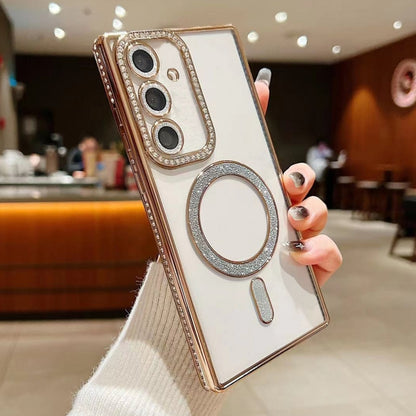 Diamond Gradient Plated MagSafe TPU Phone Case