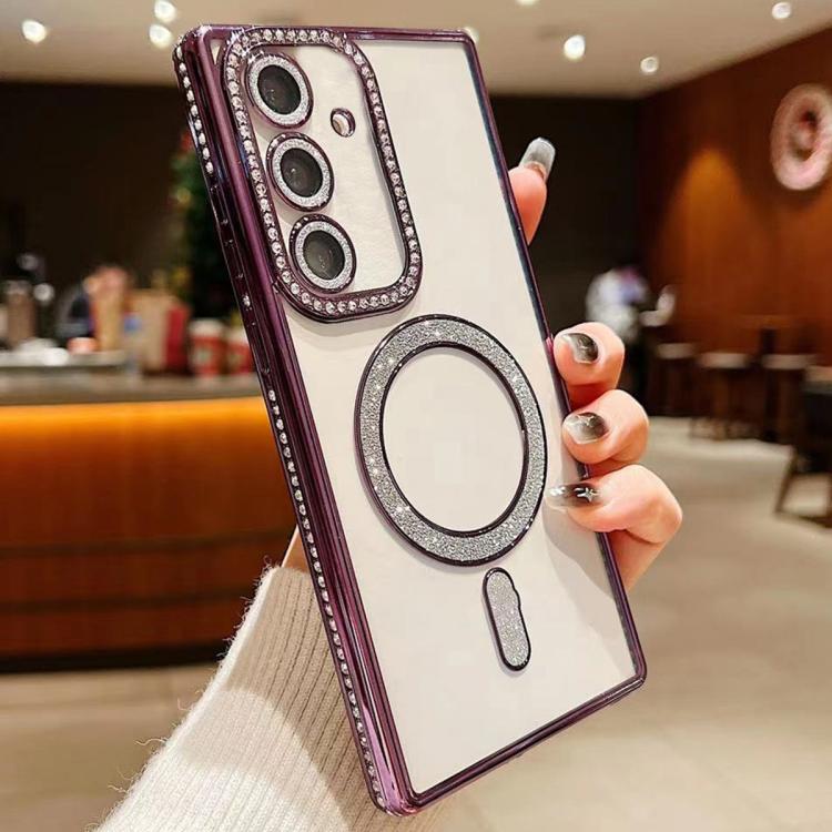 Diamond Gradient Plated MagSafe TPU Phone Case