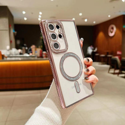 Diamond Gradient Plated MagSafe TPU Phone Case