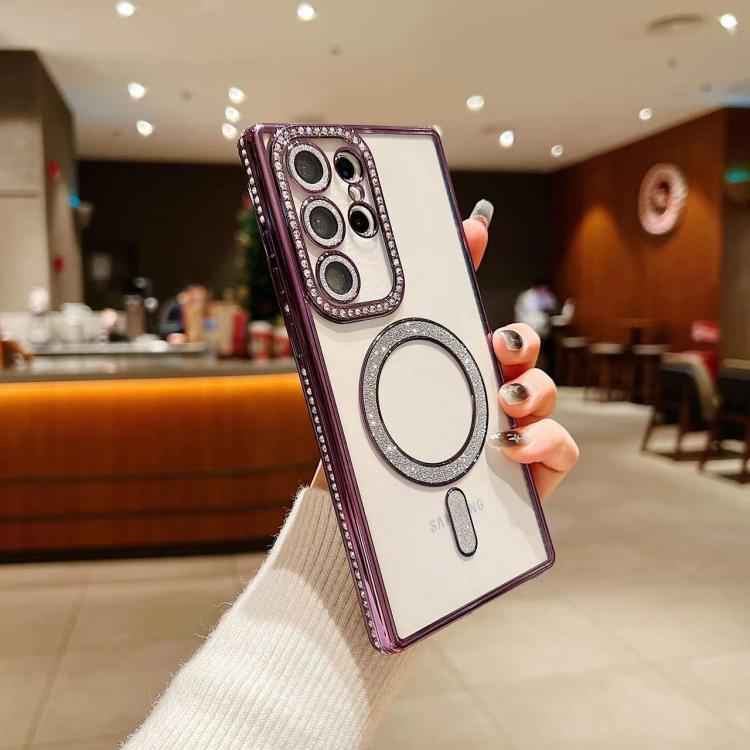 Diamond Gradient Plated MagSafe TPU Phone Case