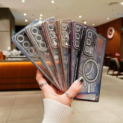 Diamond Gradient Plated MagSafe TPU Phone Case