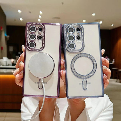 Diamond Gradient Plated MagSafe TPU Phone Case