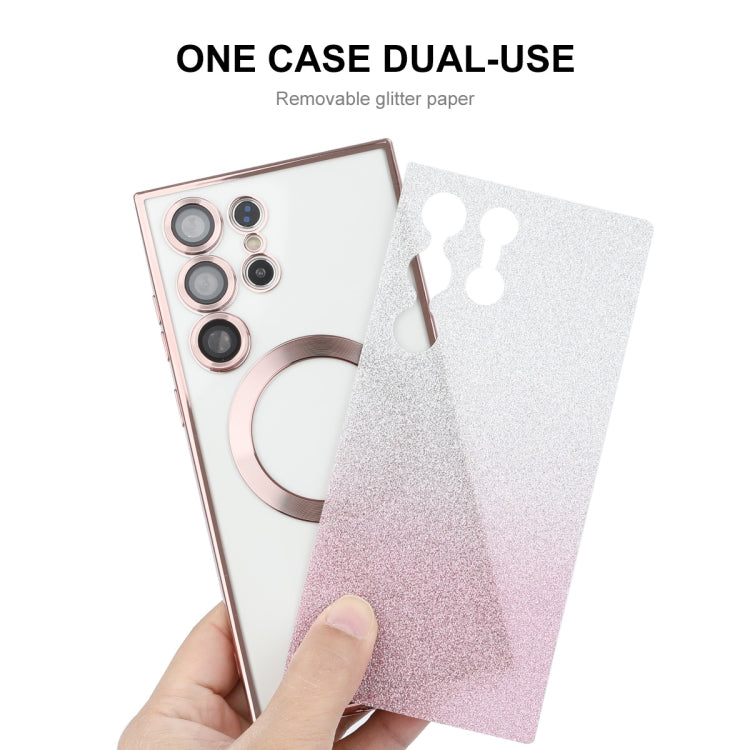 ENKAY Hat-Prince Magnetic Glitter Plated TPU Phone Case with Lens Film