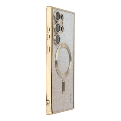 ENKAY Hat-Prince Magnetic Glitter Plated TPU Phone Case with Lens Film