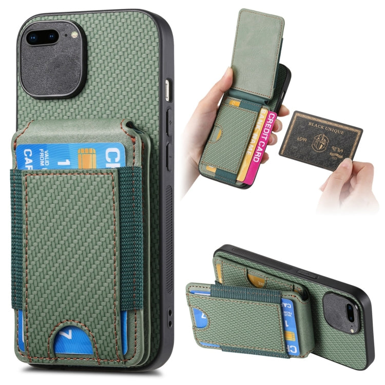 Carbon Fiber Vertical Flip Wallet Stand Phone Case