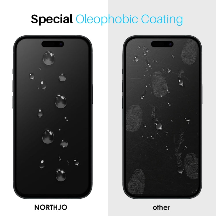 NORTHJO 2pcs A++ Tempered Glass Film with Installation Frame