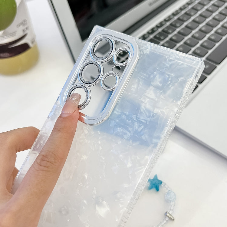 Plating Glitter Texture Chain Wristband TPU Phone Case with Lens Film