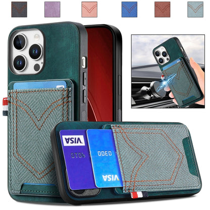 Denim Texture Leather Skin Phone Case with Card Slot