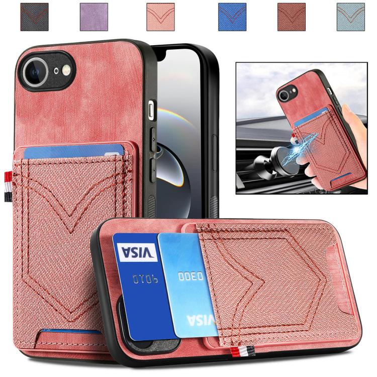 Denim Texture Leather Skin Phone Case with Card Slot