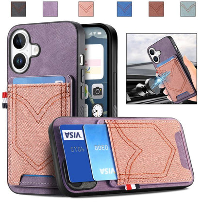 Denim Texture Leather Skin Phone Case with Card Slot
