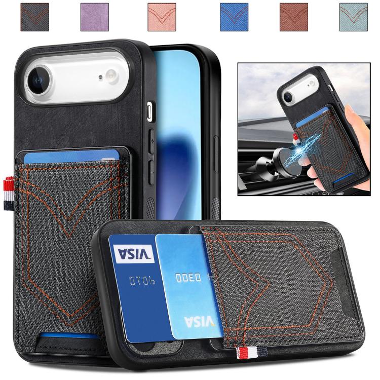 Denim Texture Leather Skin Phone Case with Card Slot