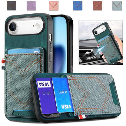 Denim Texture Leather Skin Phone Case with Card Slot