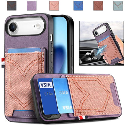 Denim Texture Leather Skin Phone Case with Card Slot