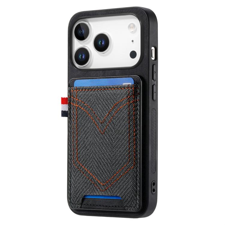 Denim Texture Leather Skin Phone Case with Card Slot
