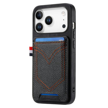 Denim Texture Leather Skin Phone Case with Card Slot
