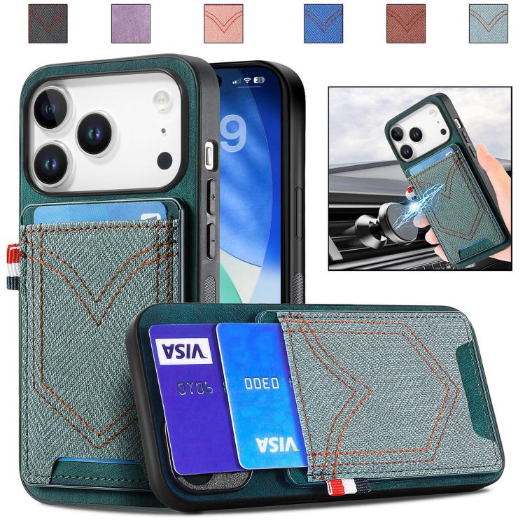 Denim Texture Leather Skin Phone Case with Card Slot