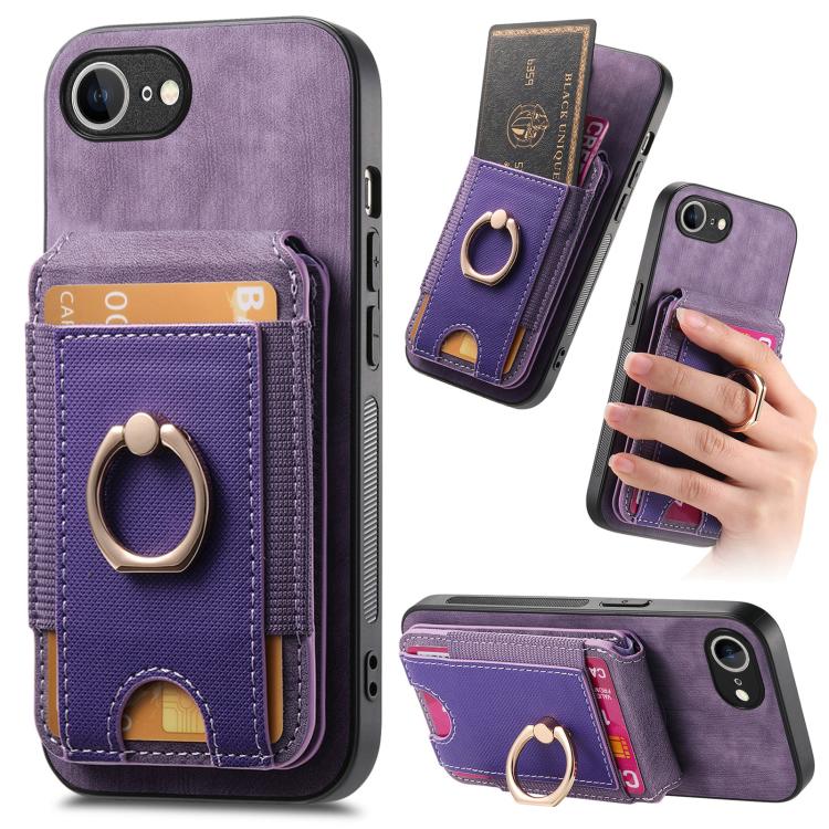 Retro Splitable Magnetic Stand Card Bag Leather Phone Case