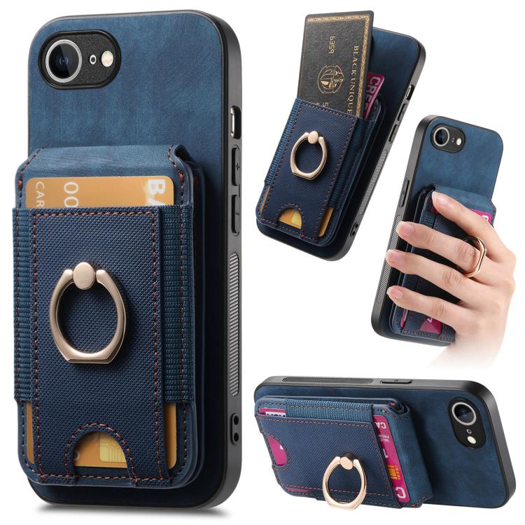 Retro Splitable Magnetic Stand Card Bag Leather Phone Case