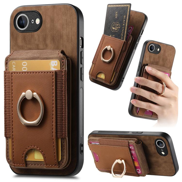 Retro Splitable Magnetic Stand Card Bag Leather Phone Case