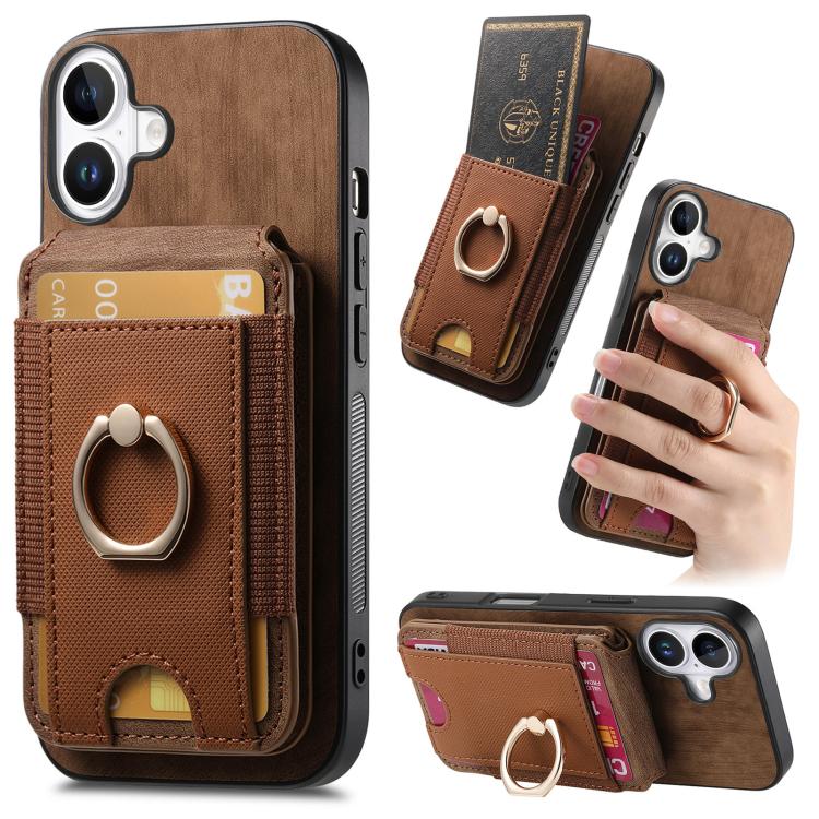 Retro Splitable Magnetic Stand Card Bag Leather Phone Case