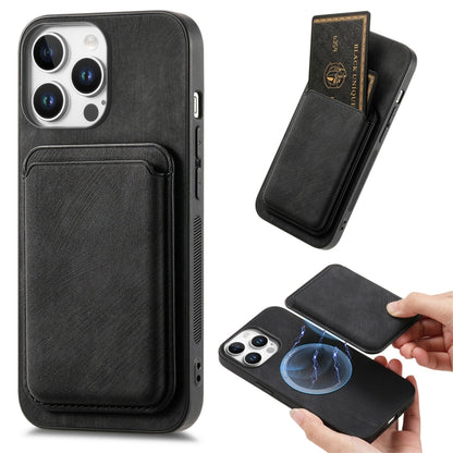 Retro Leather Card Bag Magnetic Phone Case