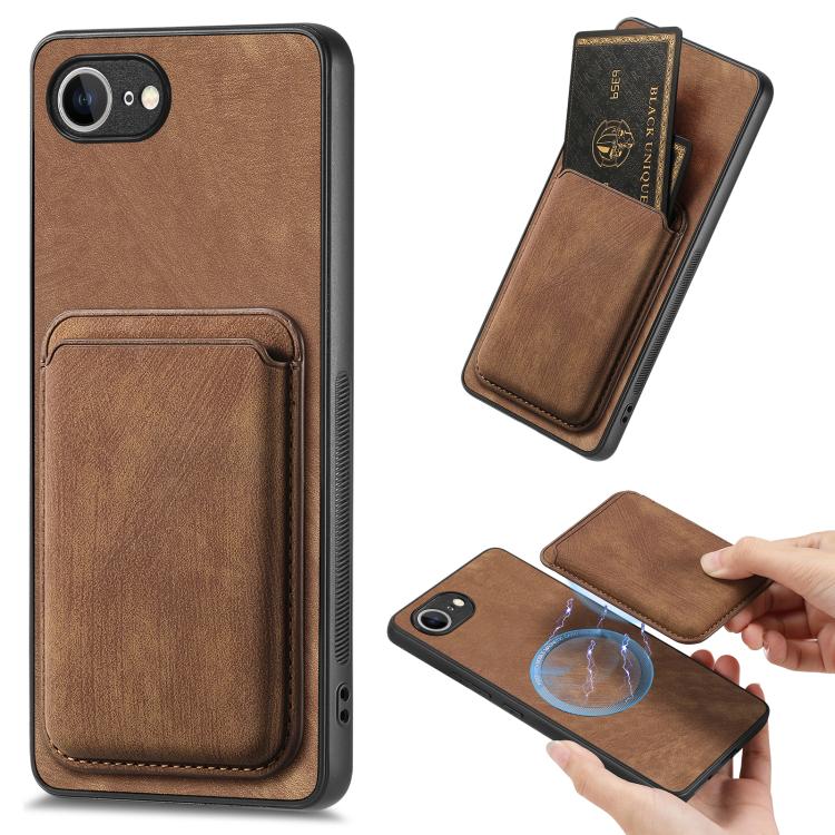 Retro Leather Card Bag Magnetic Phone Case