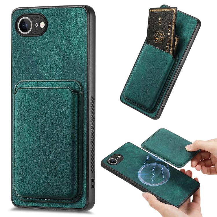 Retro Leather Card Bag Magnetic Phone Case