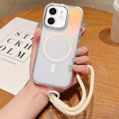 Bright Shadow  Magsafe Discoloration Phone Case with Wrist Strap