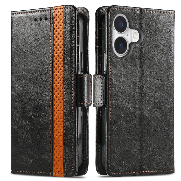 CaseNeo Splicing Dual Magnetic Buckle Leather Phone Case
