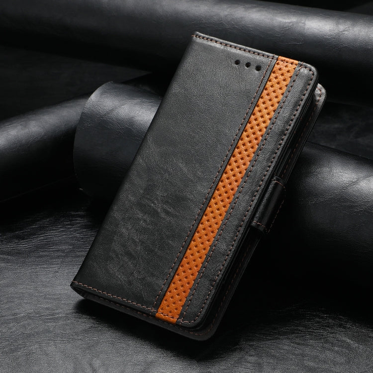 CaseNeo Splicing Dual Magnetic Buckle Leather Phone Case
