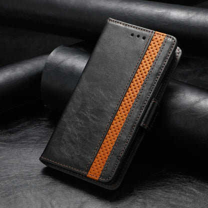 CaseNeo Splicing Dual Magnetic Buckle Leather Phone Case