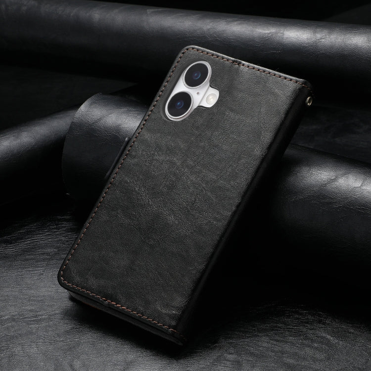 CaseNeo Splicing Dual Magnetic Buckle Leather Phone Case