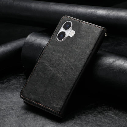 CaseNeo Splicing Dual Magnetic Buckle Leather Phone Case