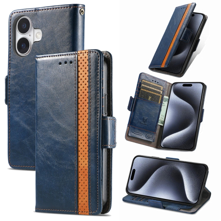 CaseNeo Splicing Dual Magnetic Buckle Leather Phone Case