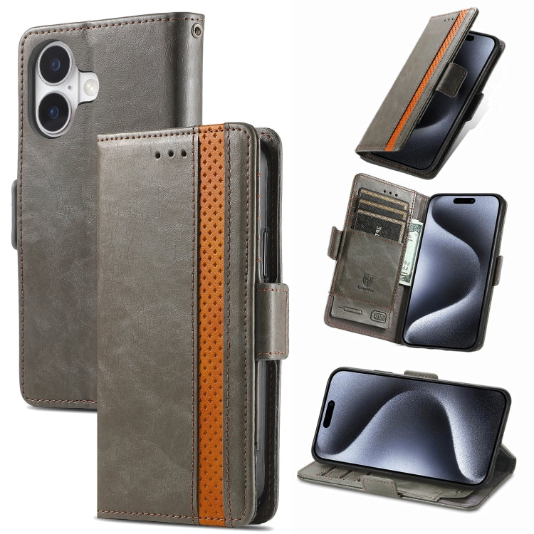 CaseNeo Splicing Dual Magnetic Buckle Leather Phone Case