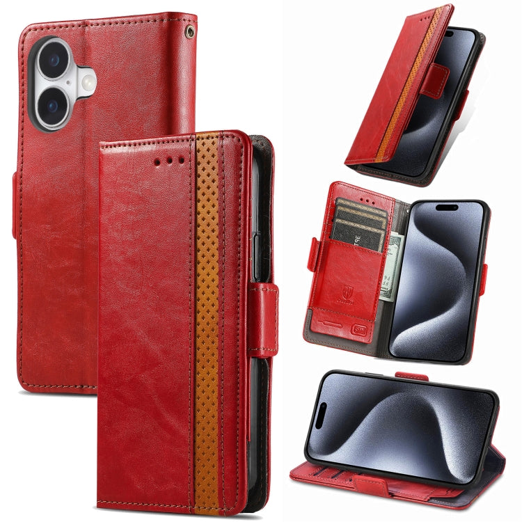 CaseNeo Splicing Dual Magnetic Buckle Leather Phone Case