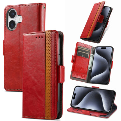 CaseNeo Splicing Dual Magnetic Buckle Leather Phone Case
