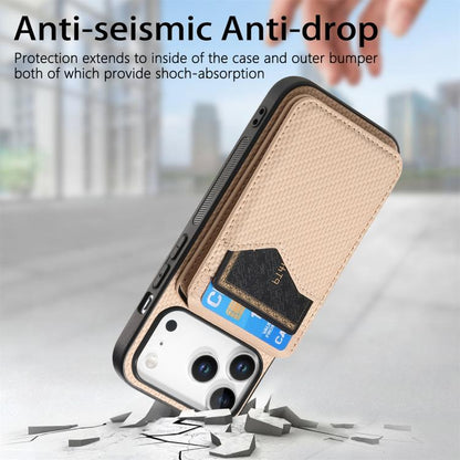 Carbon Fiber MagSafe Vertical Flip Card Bag Phone Case