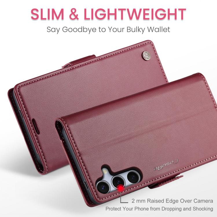 CaseMe 023 Butterfly Buckle Litchi Texture RFID Anti-theft Leather Phone Case