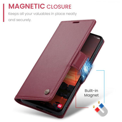 CaseMe 023 Butterfly Buckle Litchi Texture RFID Anti-theft Leather Phone Case