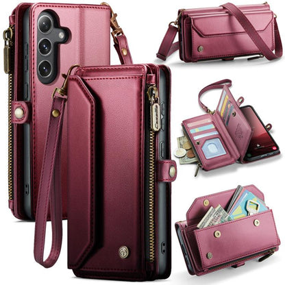 CaseMe C36 Card Slots Zipper Wallet RFID Anti-theft Leather Phone Case