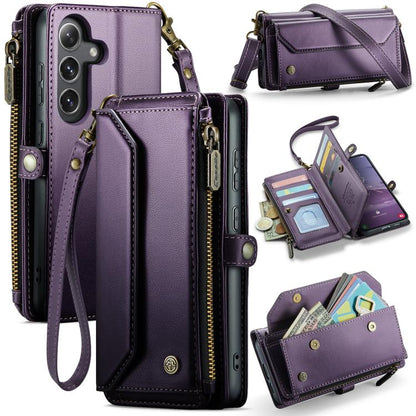 CaseMe C36 Card Slots Zipper Wallet RFID Anti-theft Leather Phone Case