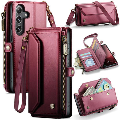 CaseMe C36 Card Slots Zipper Wallet RFID Anti-theft Leather Phone Case