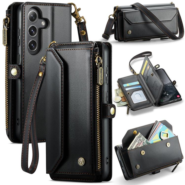 CaseMe C36 Card Slots Zipper Wallet RFID Anti-theft Leather Phone Case